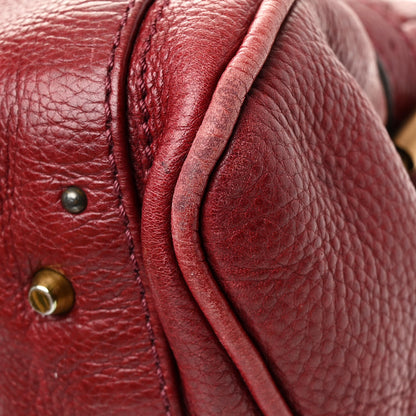Chloe Calfskin Medium Paddington Satchel Dark Red 10 of 14