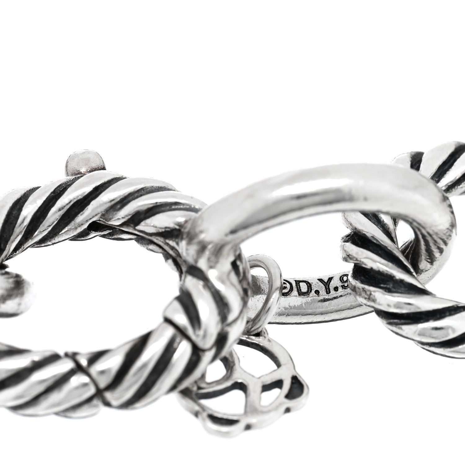 David Yurman Sterling Silver 12mm Large Oval Link Bracelet 3 of 3