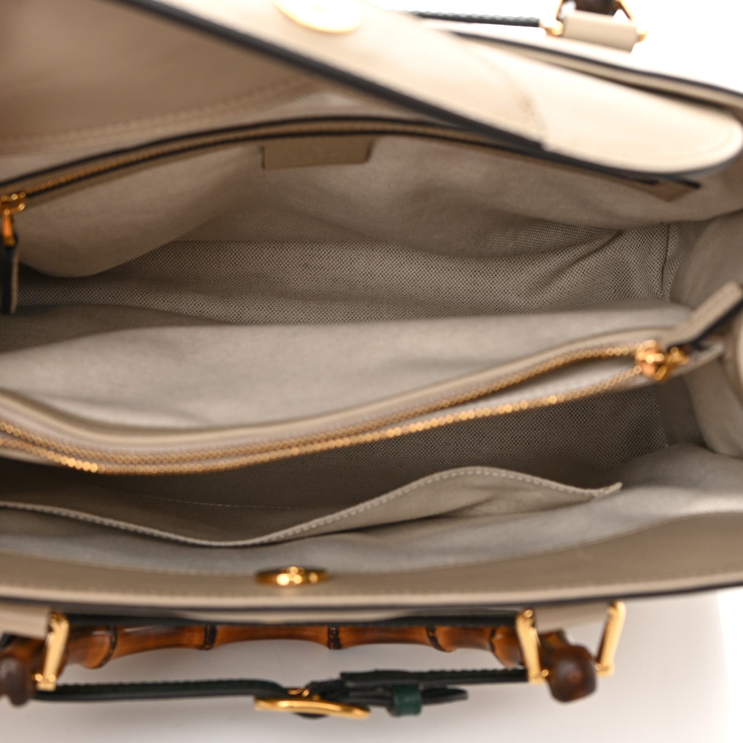 Gucci Wonka Grain Calfskin Medium Diana Tote Bag Oatmeal Vintage Green 5 of 16