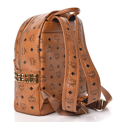 MCM Visetos Small Side Stud Stark Backpack Cognac 3 of 11