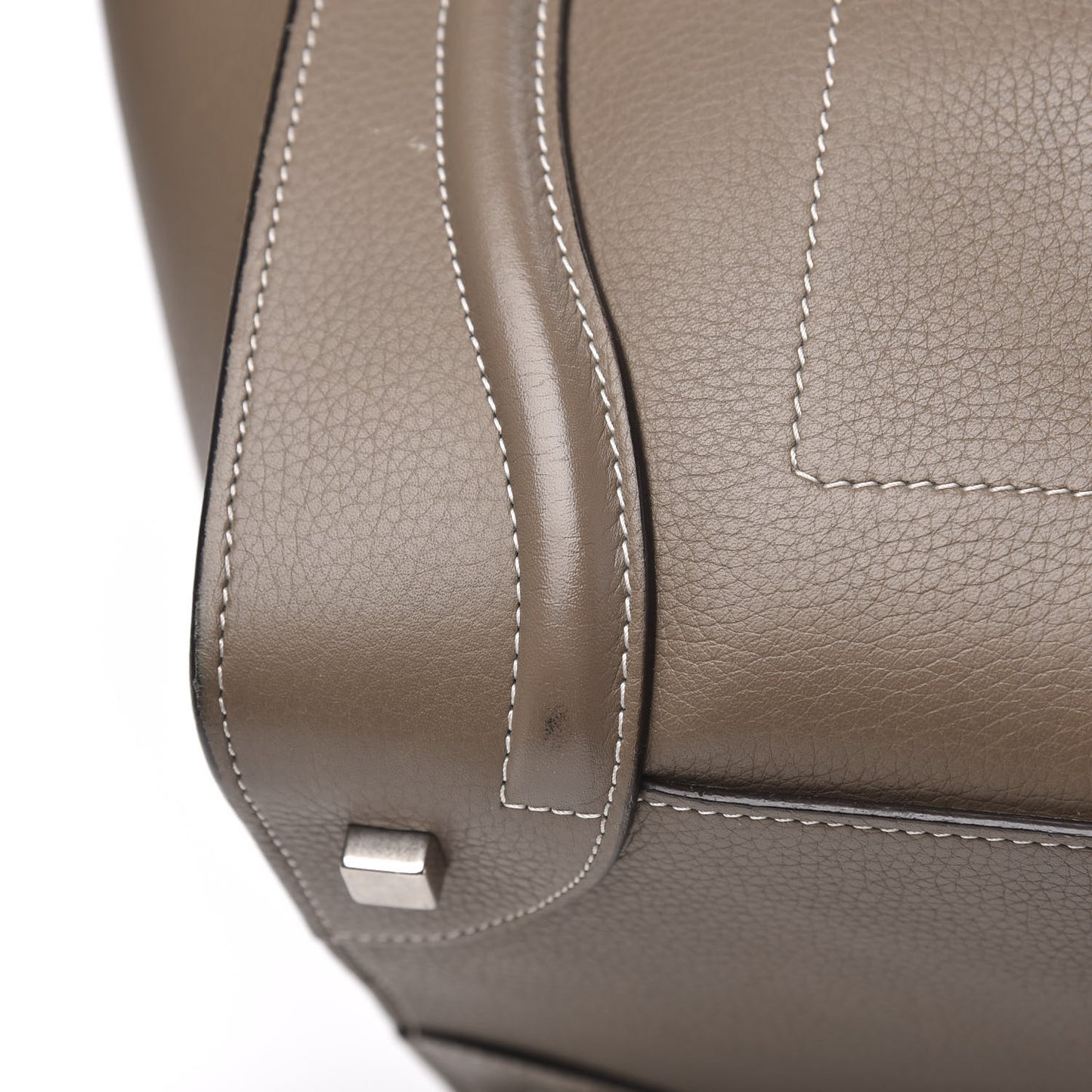 Drummed Calfskin Mini Luggage Souris