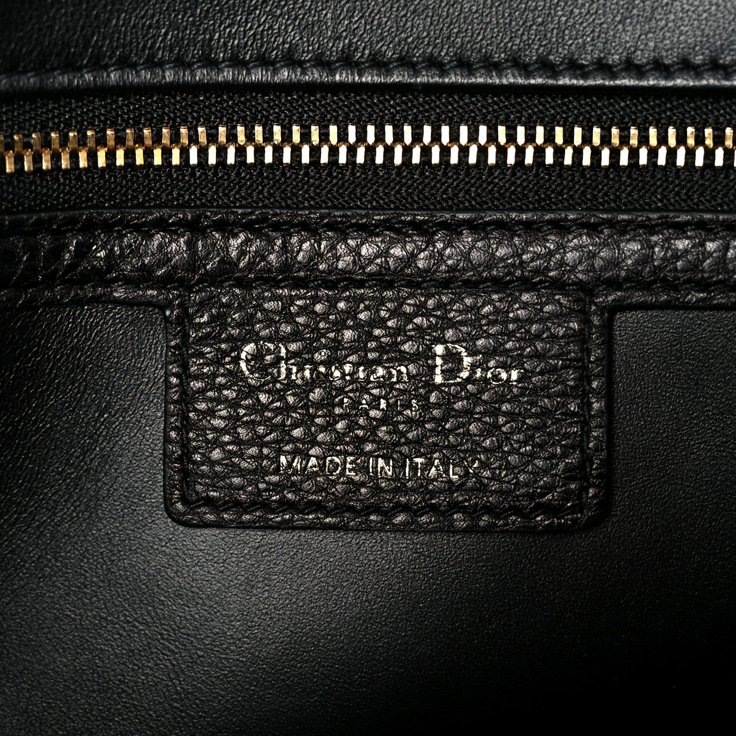 Calfskin Cannage Medium Caro Bag Black