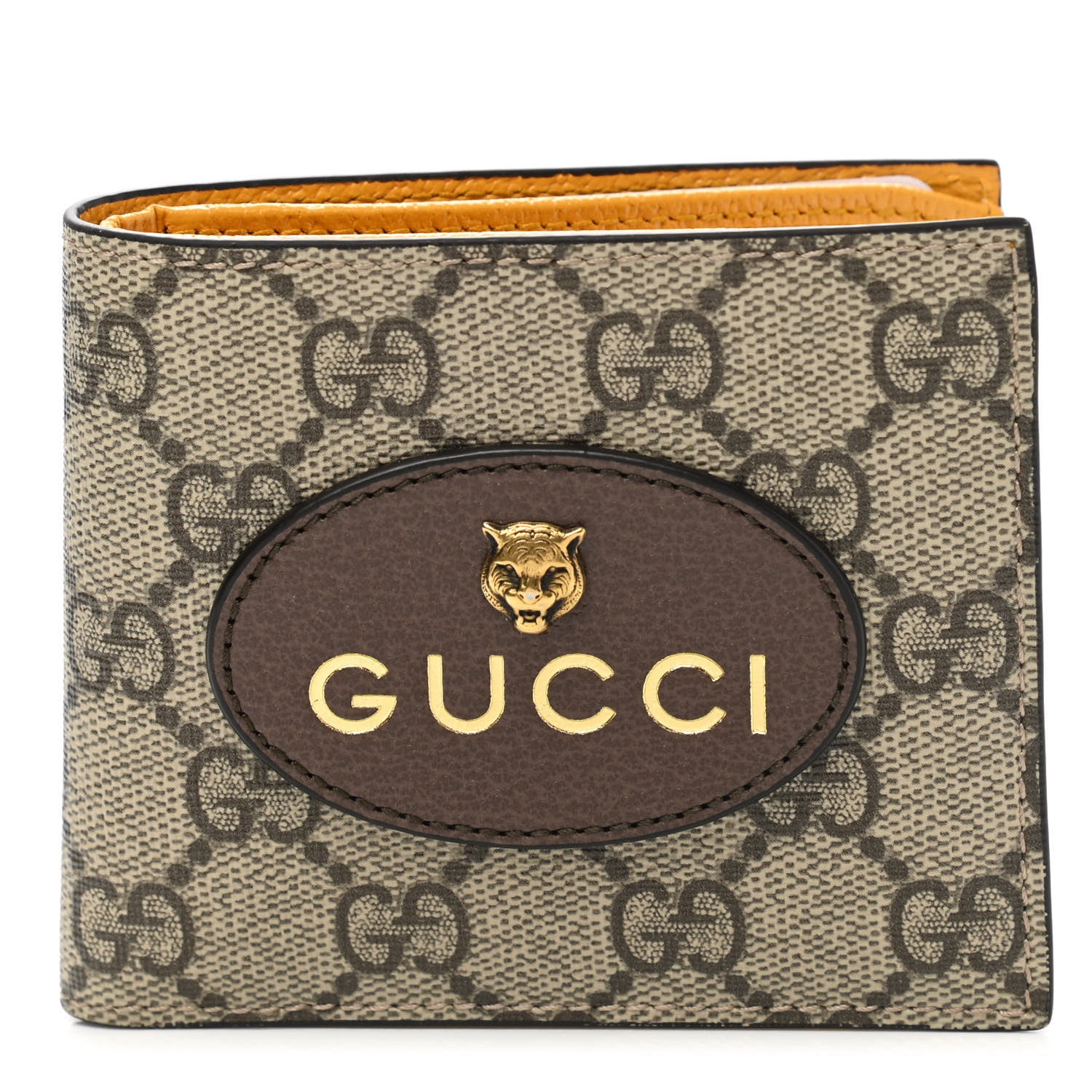 Gucci GG Supreme Monogram Neo Vintage Bi-Fold Wallet Beige Crop New Acero 1 of 8