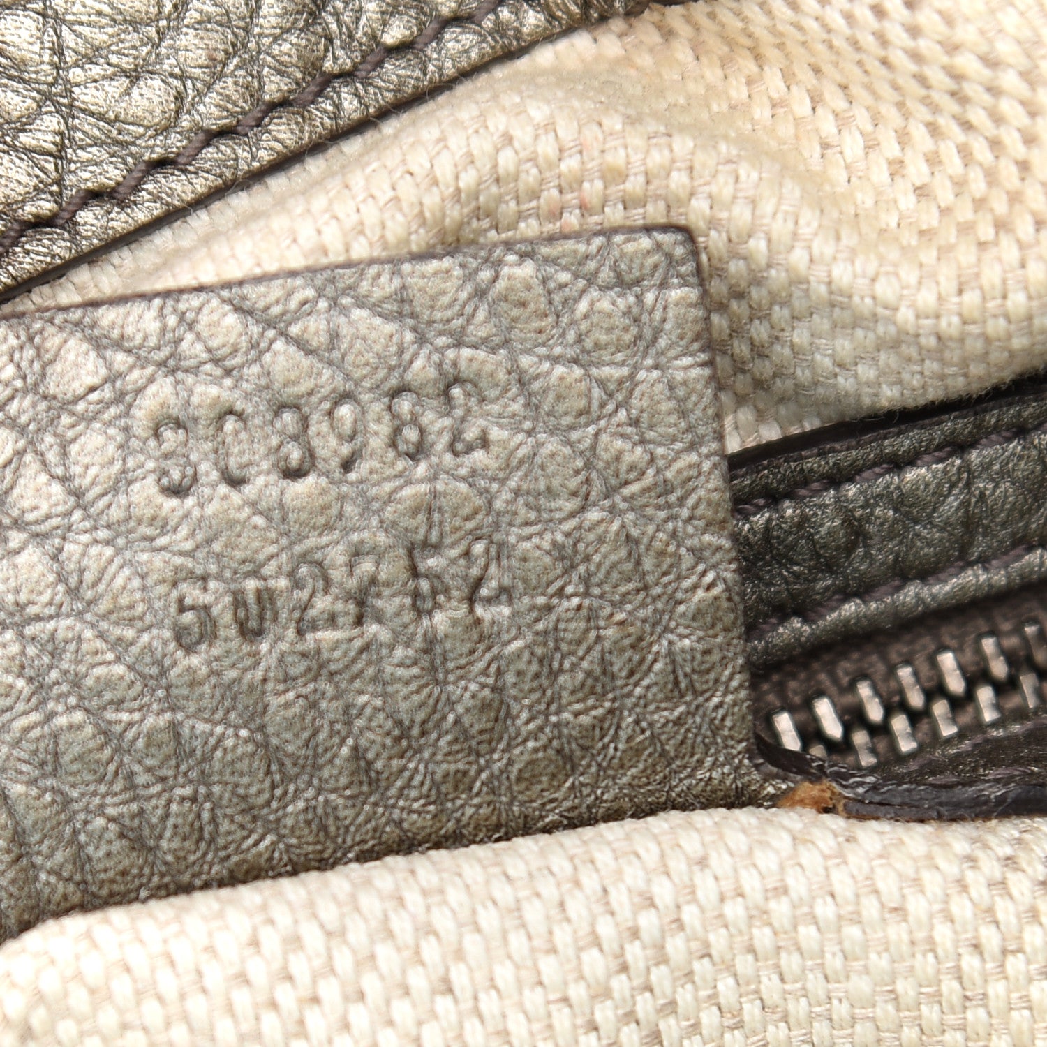 Gucci Metallic Pebbled Calfskin Medium Soho Chain Shoulder Bag Sasso 6 of 15