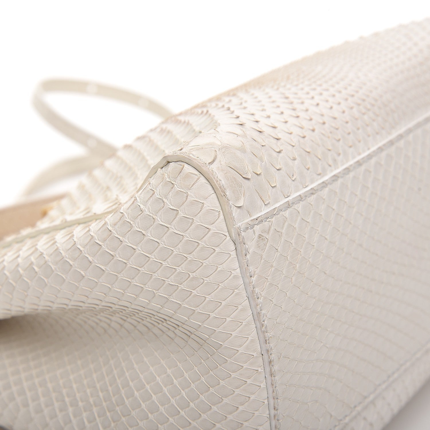 Fendi Python Mini Peekaboo Iconic Satchel White 11 of 14