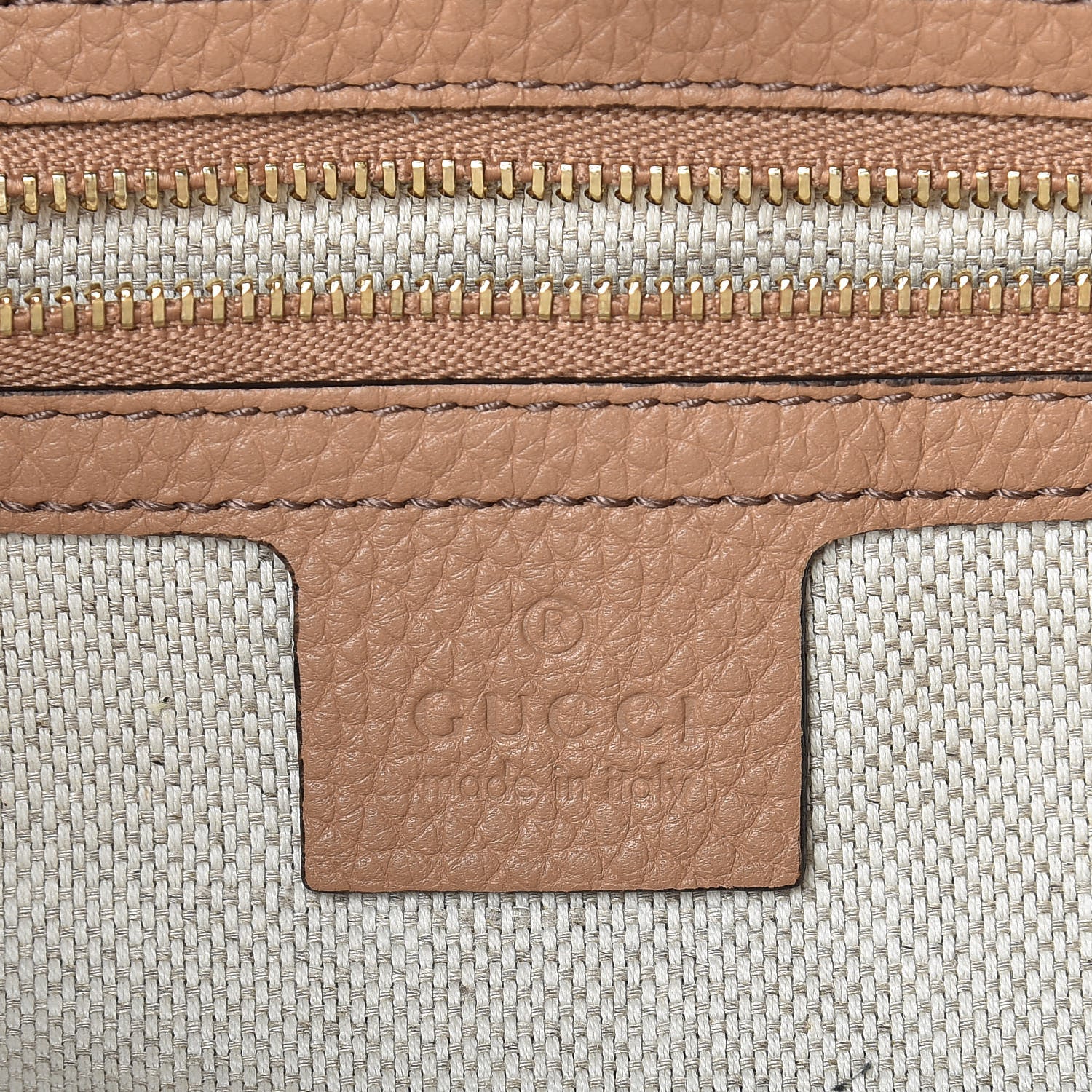 Gucci Pebbled Calfskin Medium Soho Chain Shoulder Bag Camelia 8 of 10