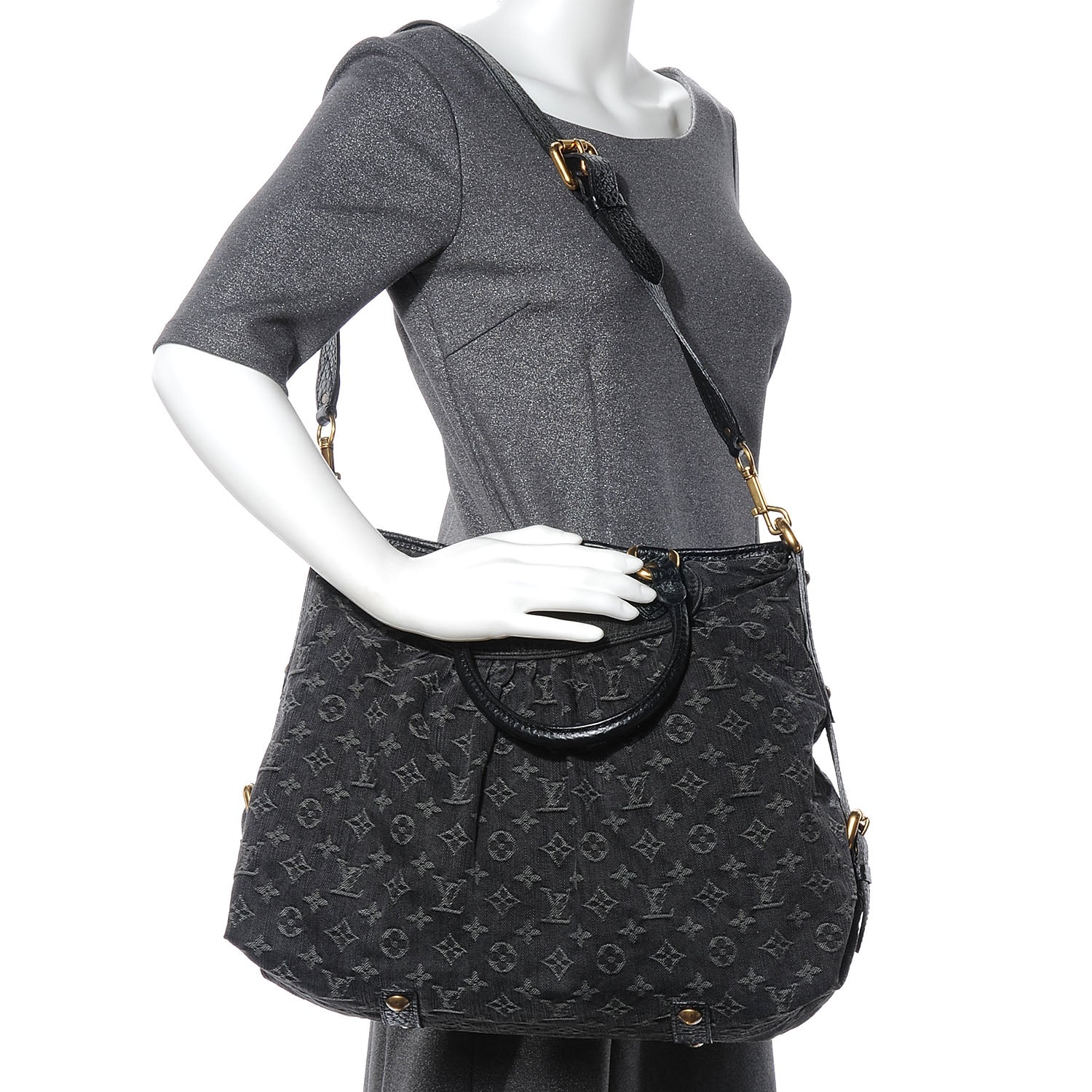 Louis Vuitton Denim Neo Cabby GM Black 2 of 7