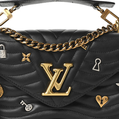 Louis Vuitton Calfskin Love Lock New Wave Chain MM Black 7 of 9