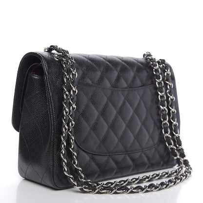 Chanel Caviar Quilted Jumbo Double Flap Black 4 of 12