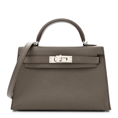 Hermes Epsom Mini Kelly Sellier 20 Etain 1 of 10