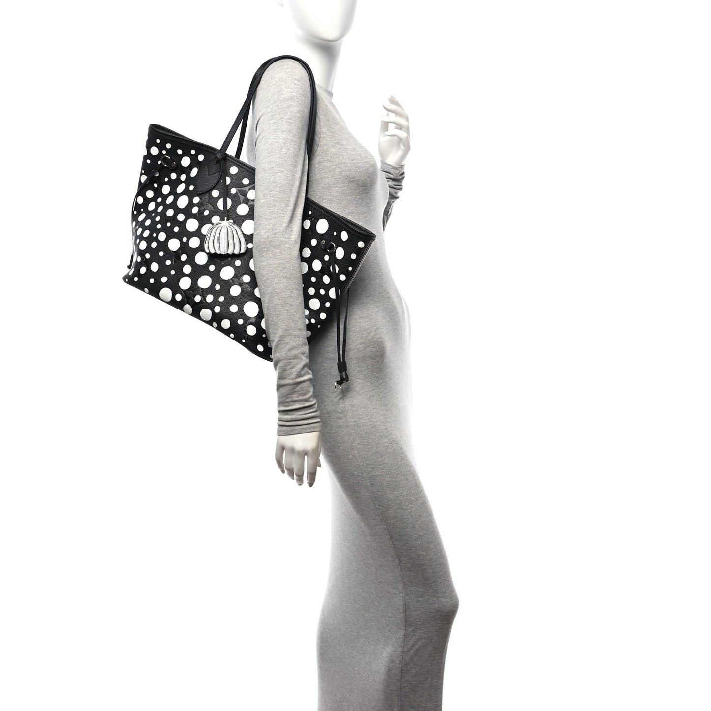 LV X YK Empreinte Neverfull MM Black White