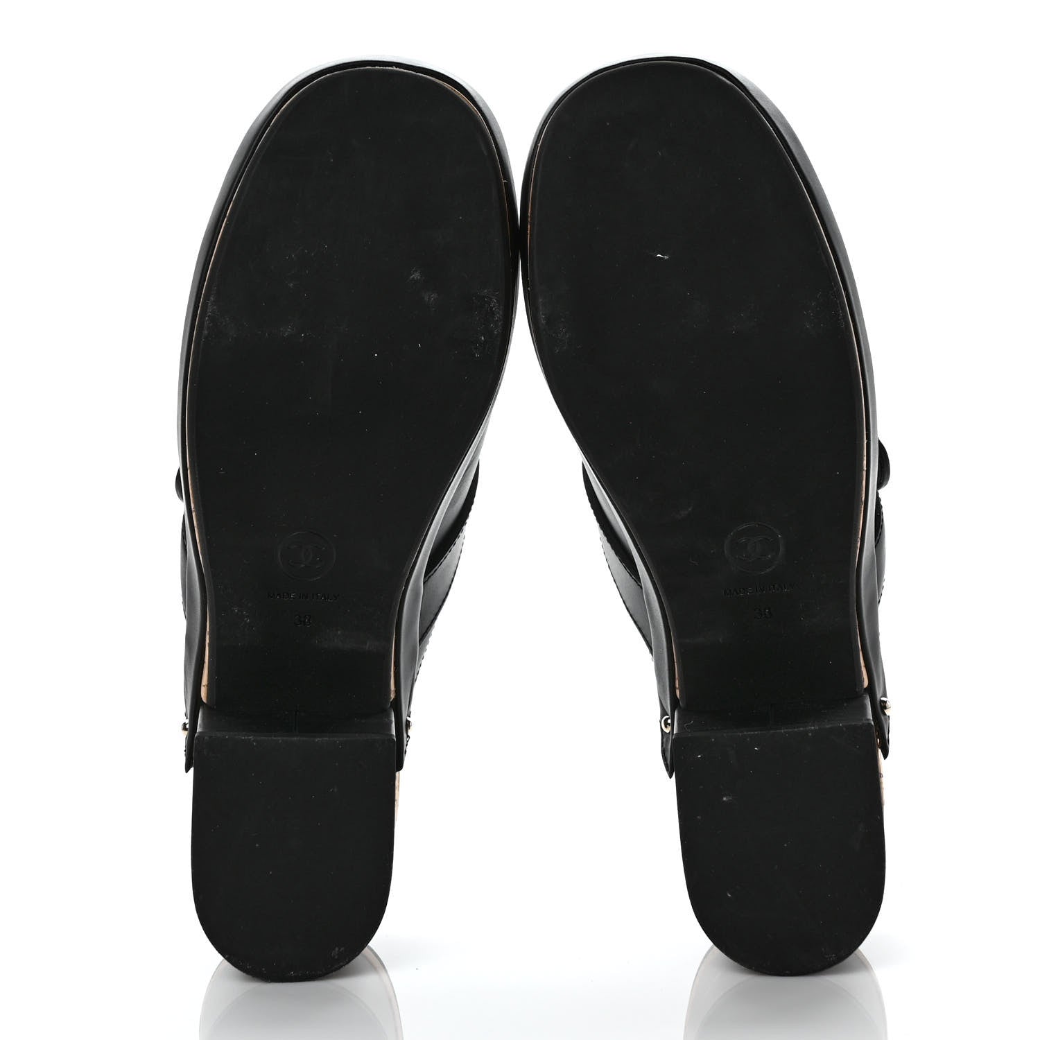 Chanel Calfskin CC Turn Lock Clogs 38 Black 5 of 7