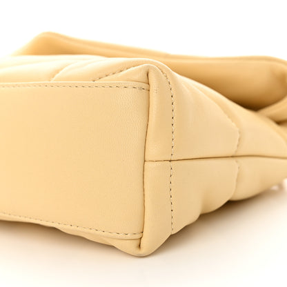 Saint Laurent Lambskin Quilted Toy Loulou Puffer Monogram Chain Satchel Jaune Pale 10 of 12