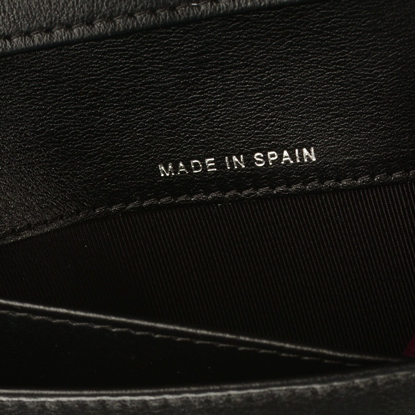 Patent Calfskin Quilted Yen Wallet Black