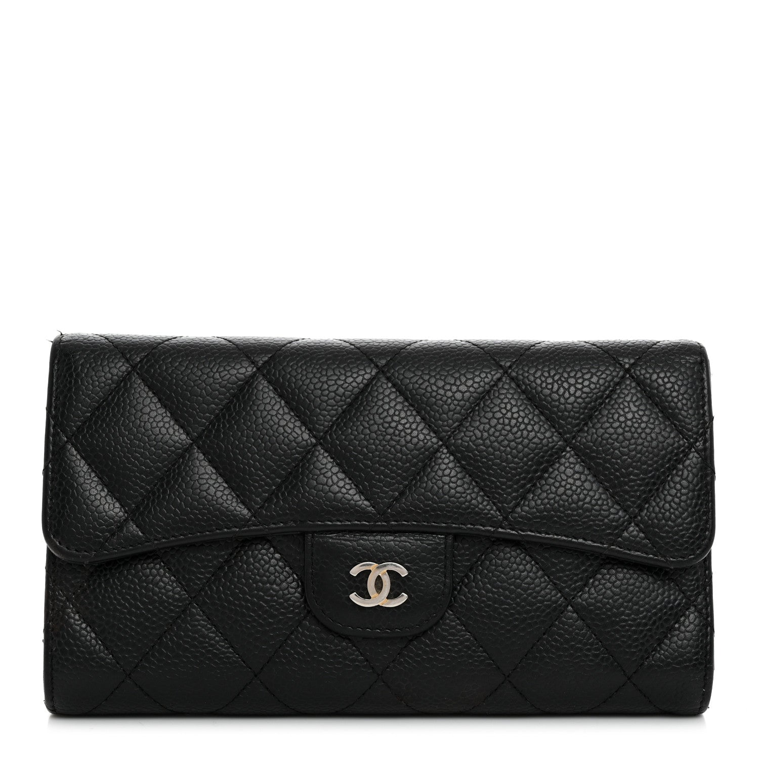 Chanel Caviar Quilted Large Flap Wallet Black 1 of 9