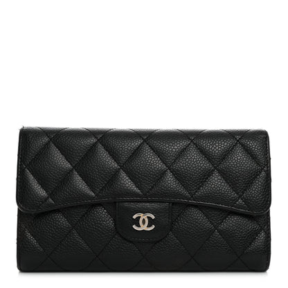 Chanel Caviar Quilted Large Flap Wallet Black 1 of 9