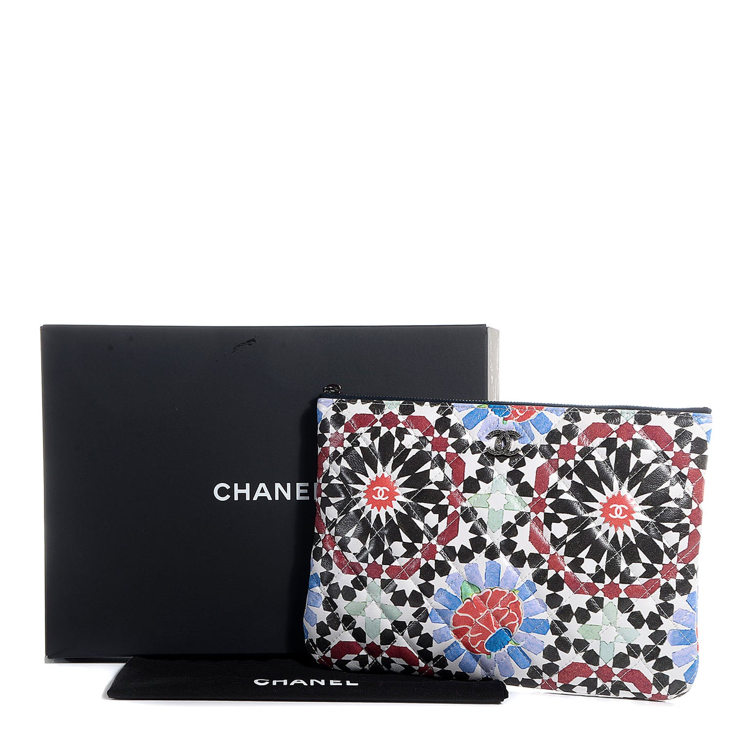 Coated Canvas Paris Dubai Medium Cosmetic Case Multicolor