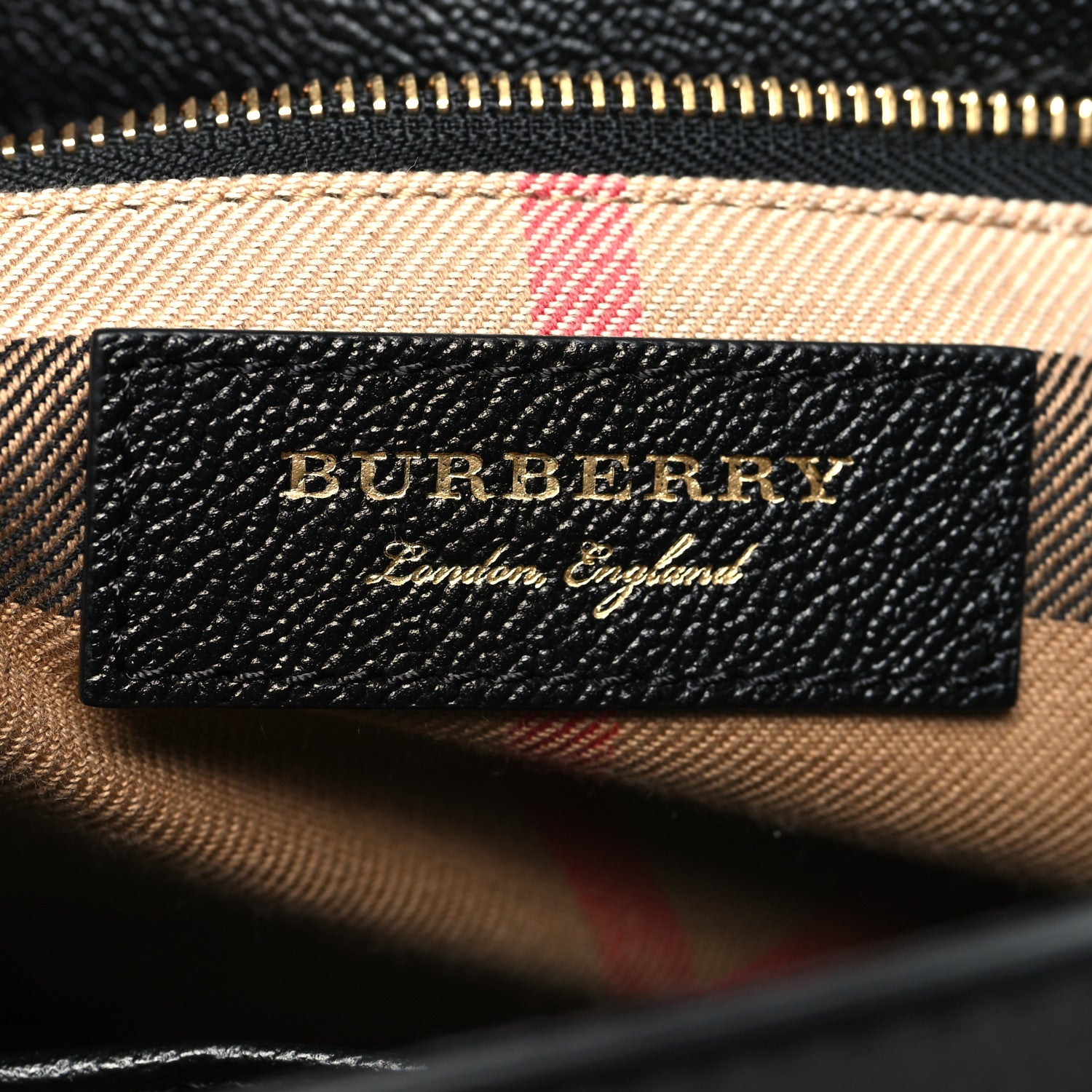 Burberry Soft Grain Calfskin Medium Buckle Tote Black 6 of 9