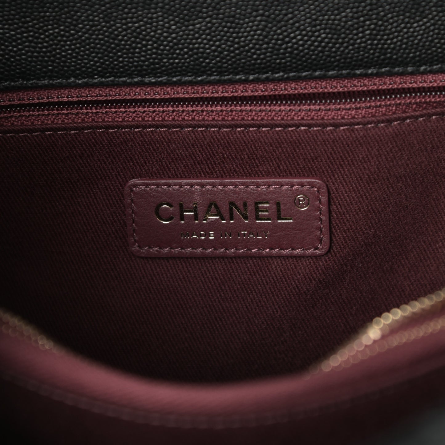 Caviar Quilted Small Coco Handle Flap Black