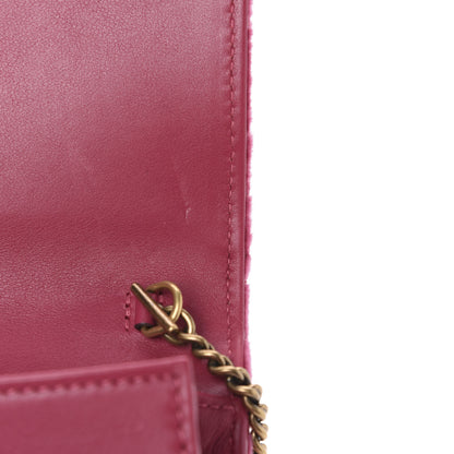 Gucci Velvet Matelasse Love Embroidered GG Marmont Mini Bag Light Raspberry Rose 9 of 11