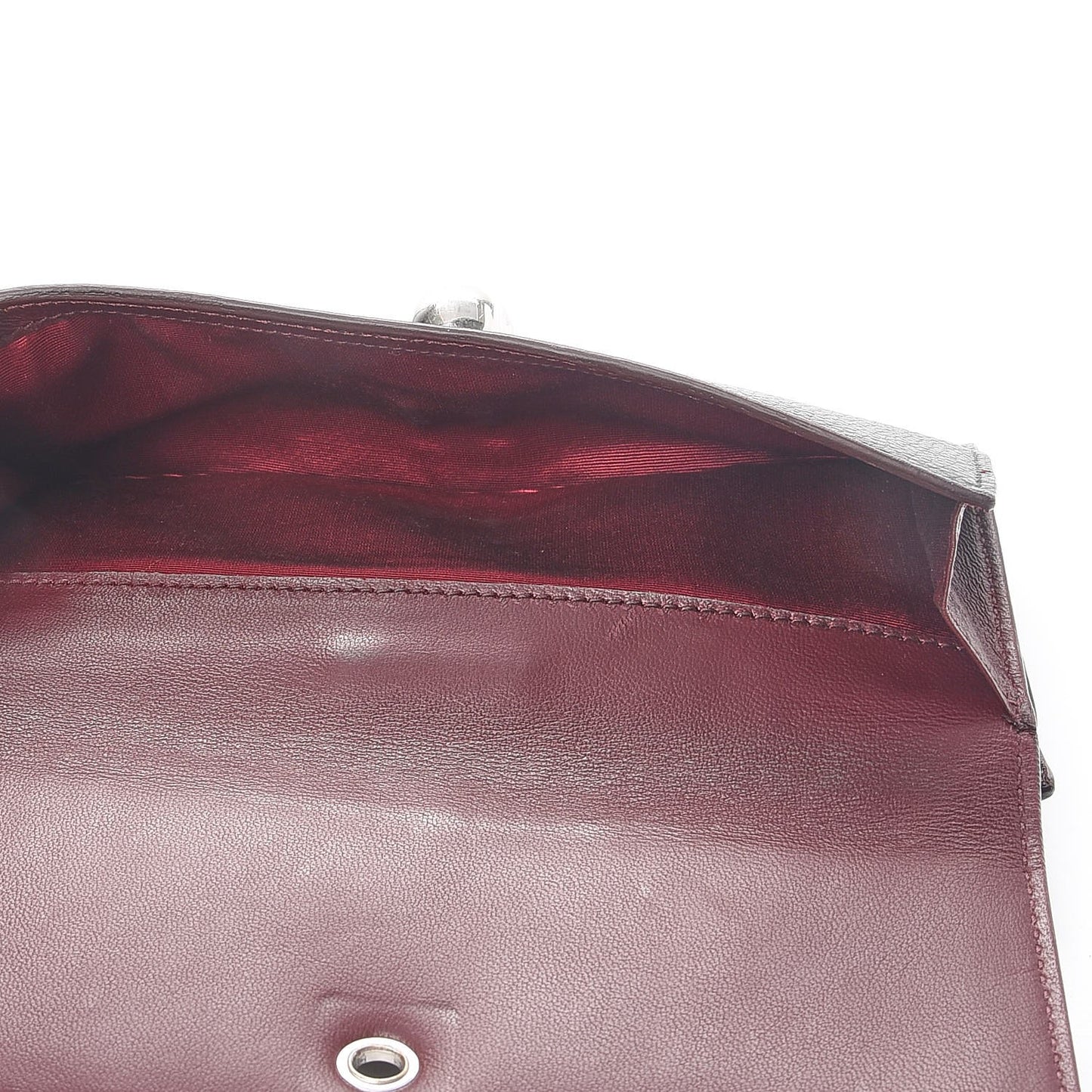 Calfskin Skull Continental Wallet Black