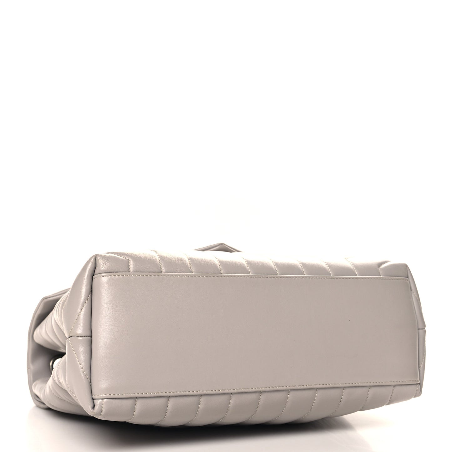 Calfskin Y Quilted Monogram Medium Loulou Chain Satchel Granite