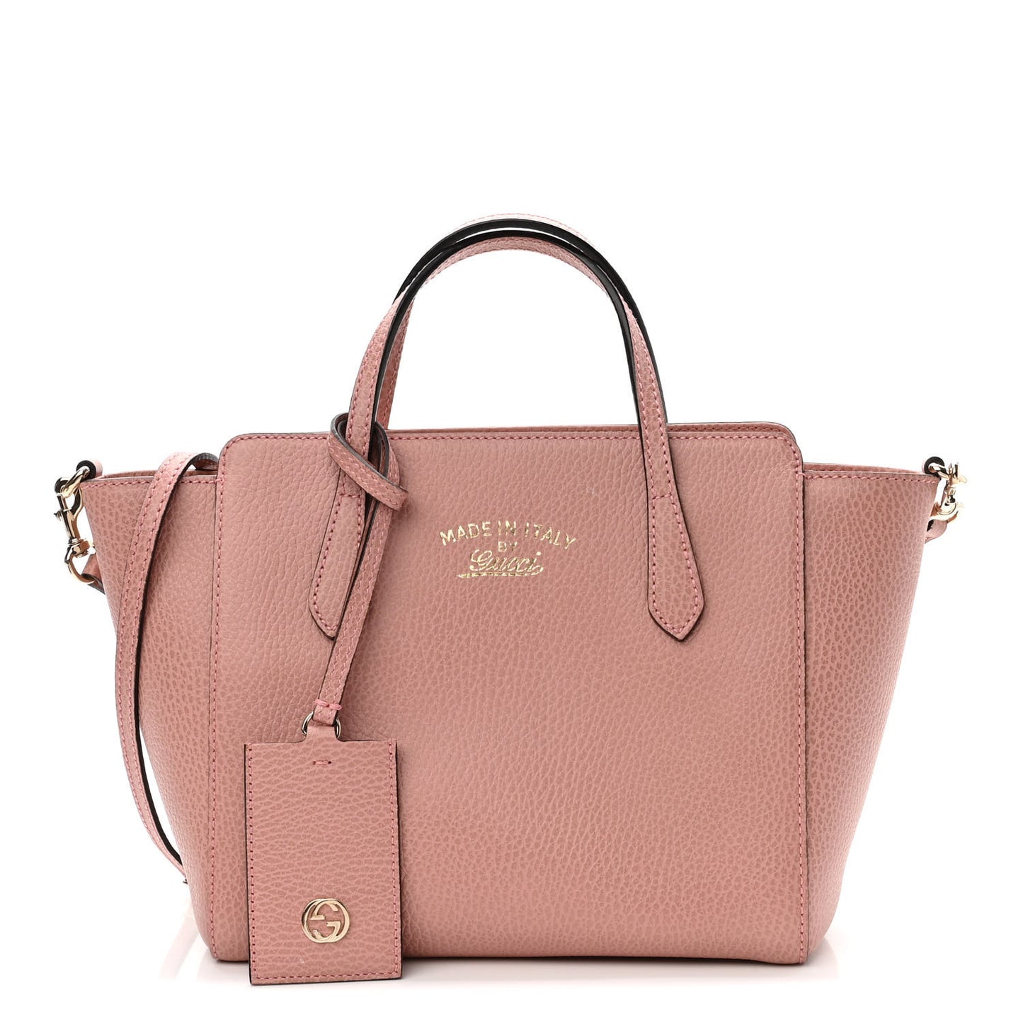 Dollar Calfskin Mini Swing Top Handle Bag Soft Pink