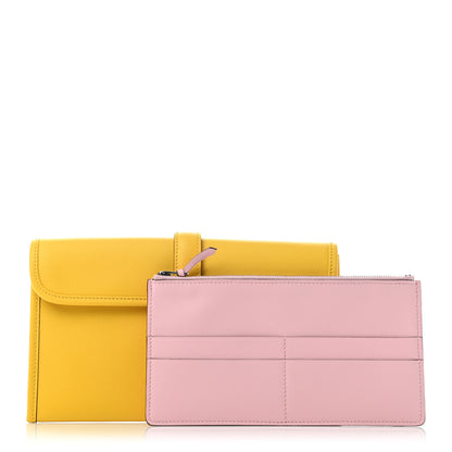 Hermes Swift Verso Jige Duo Clutch Jaune De Naples Mauve Sylvestre 2 of 8