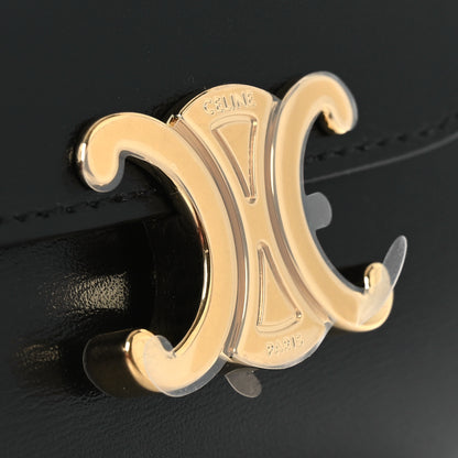 Celine Shiny Smooth Lambskin Small Triomphe Wallet Black 10 of 11