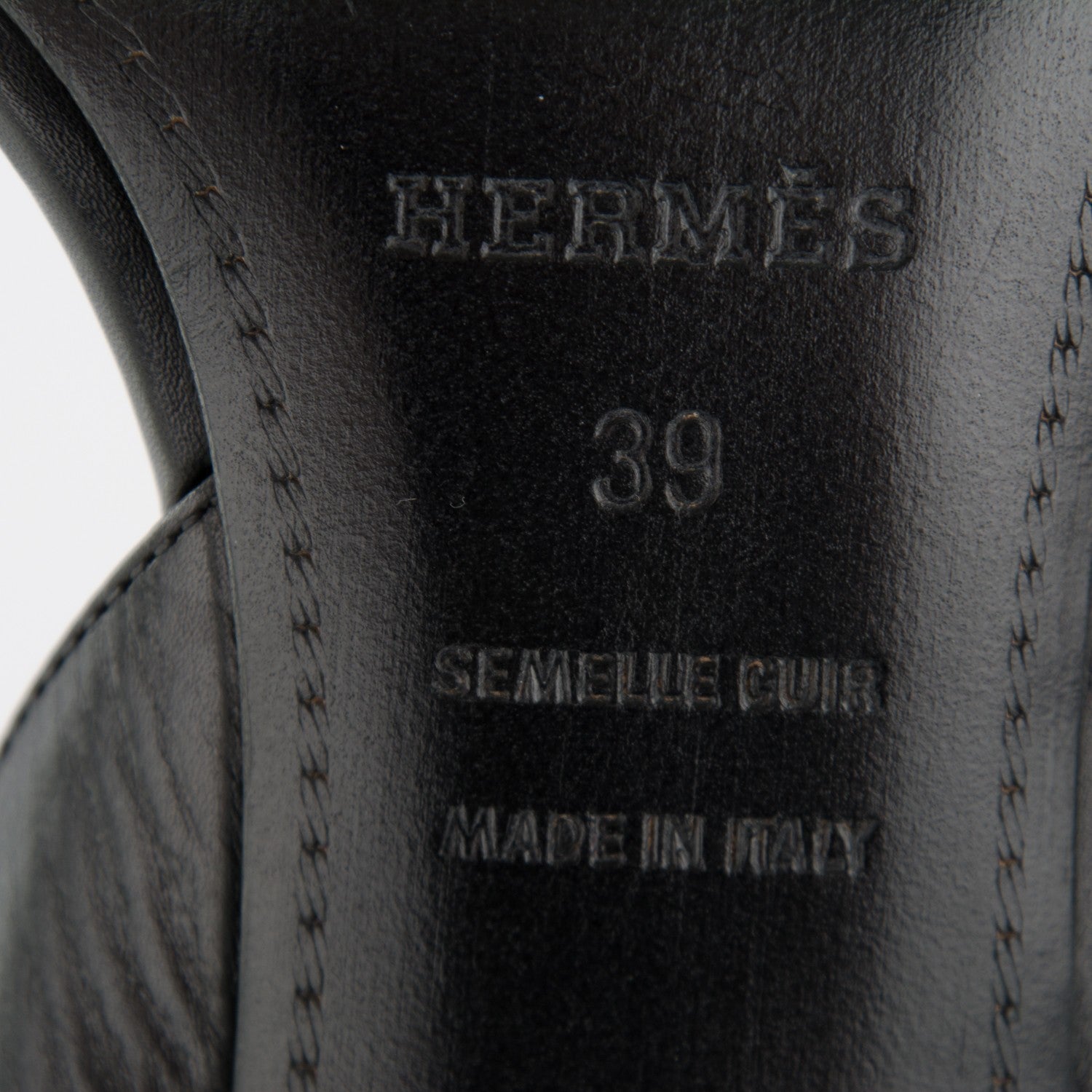 Hermes Nappa Night 70 Slingback Sandals 39 Black 6 of 7