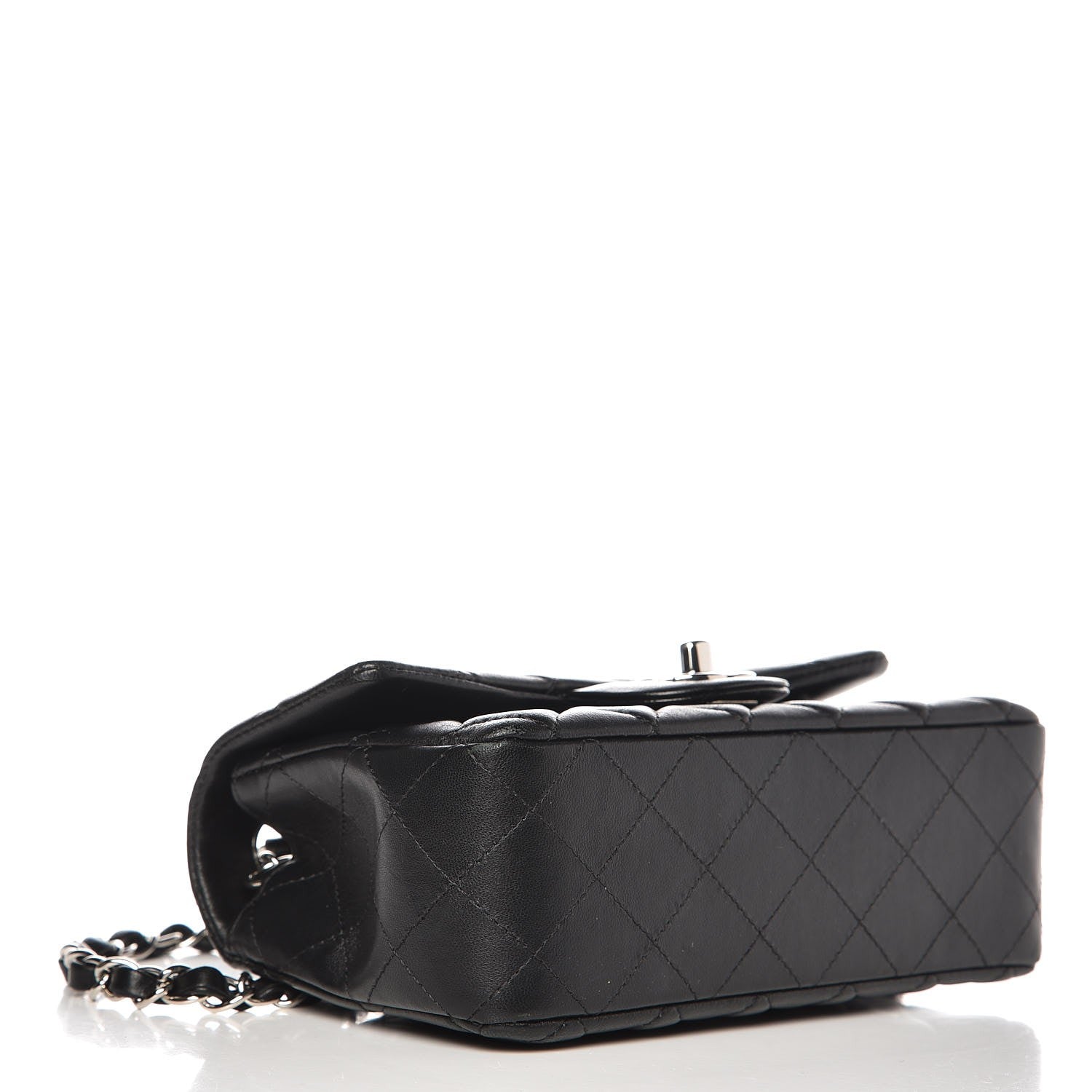 Chanel Lambskin Quilted Mini Rectangular Flap Black 4 of 13