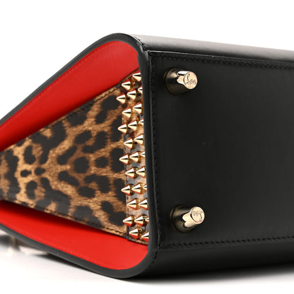 Christian Louboutin Calfskin Patent Leopard Studded Small Paloma Black 25 of 34