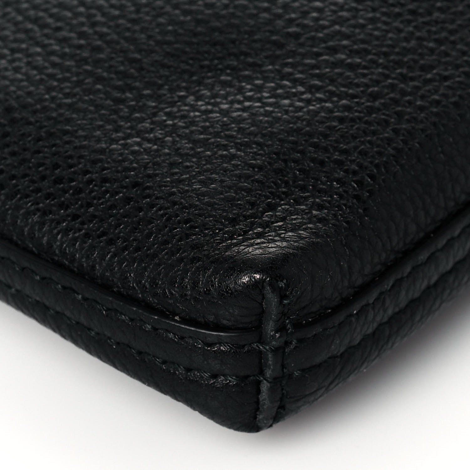 Gucci Pebbled Calfskin Large Logo Portfolio Clutch Black 11 of 12