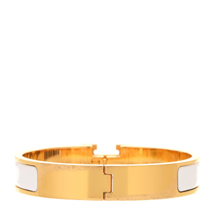 Hermes Enamel Narrow Clic Clac H Bracelet GM White 2 of 4