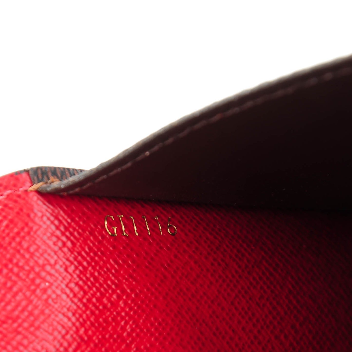 Damier Ebene Josephine Wallet Red