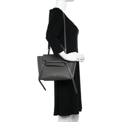 Celine Grained Calfskin Micro Belt Bag Grey 2 of 10
