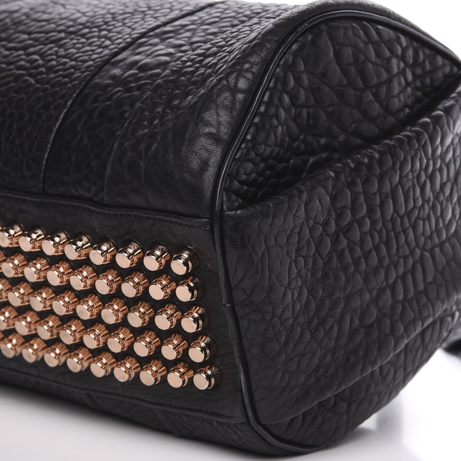 Alexander Wang Pebbled Lambskin Rocco Black Rose Gold Hardware 8 of 9