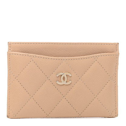 Chanel Caviar Quilted Card Holder Beige 1 of 8