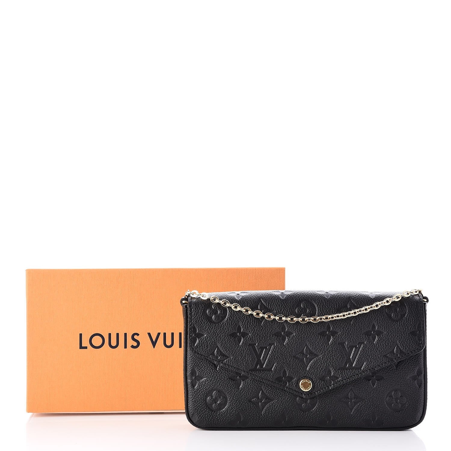 Louis Vuitton Empreinte Pochette Felicie Chain Wallet Black 9 of 9