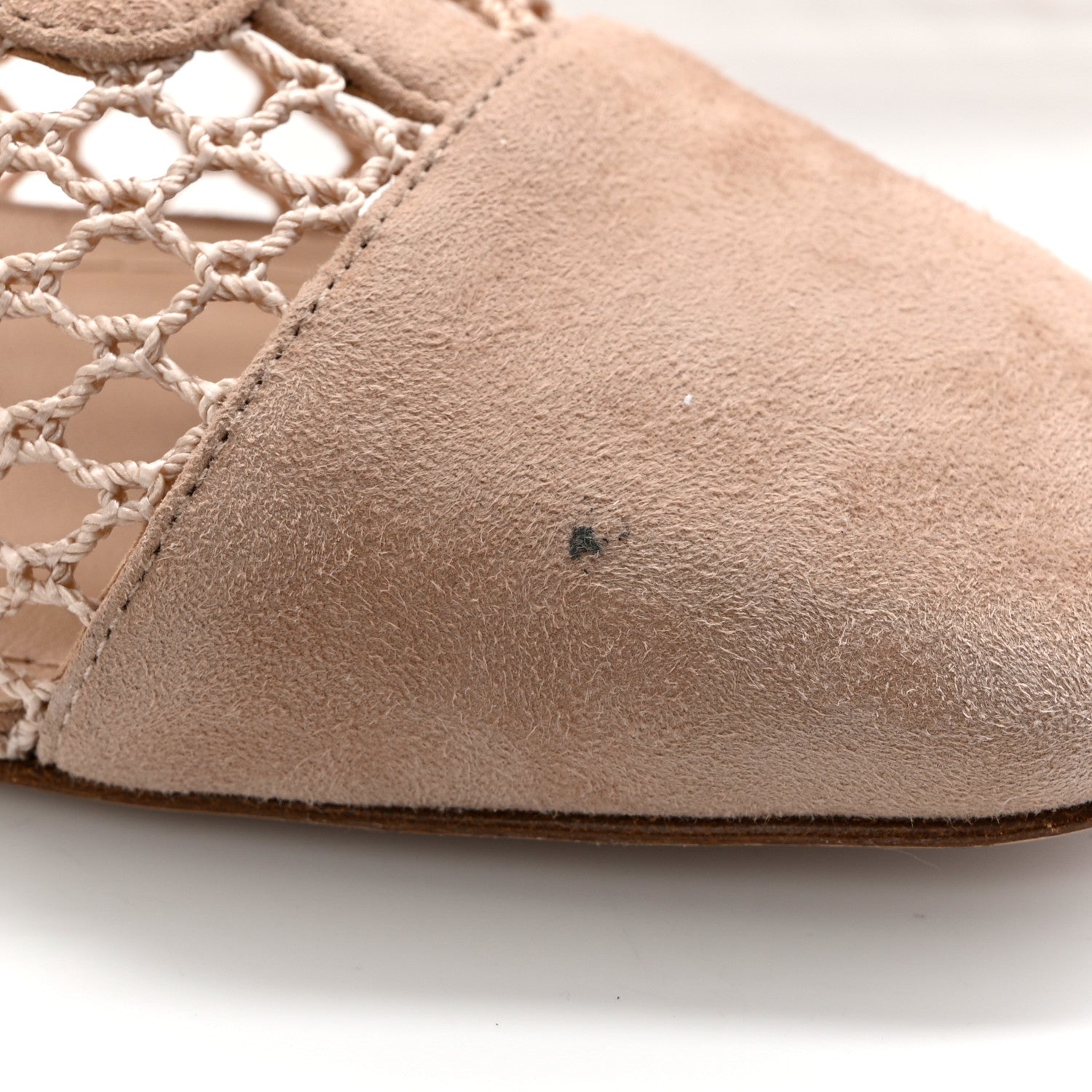 Christian Dior Suede Resille Naughtily-D 30mm Ankle Boots 36.5 Nude 10 of 11