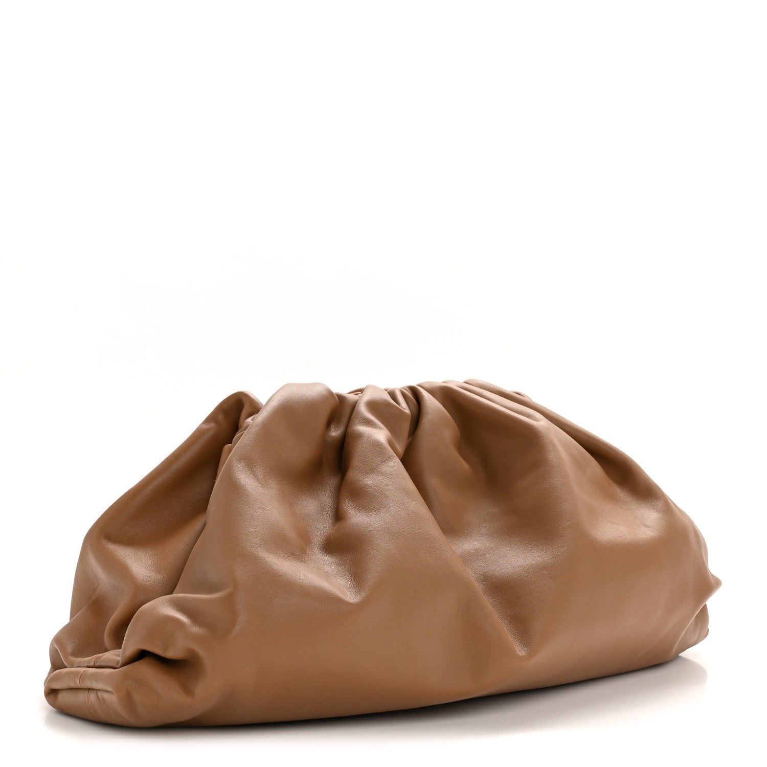 Bottega Veneta Smooth Butter Calf The Pouch Oversized Clutch Teak 3 of 11