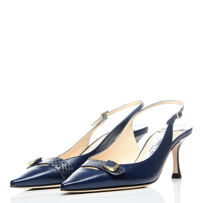 Jimmy Choo Kid Forever Slingback Pumps 38 Navy 3 of 11