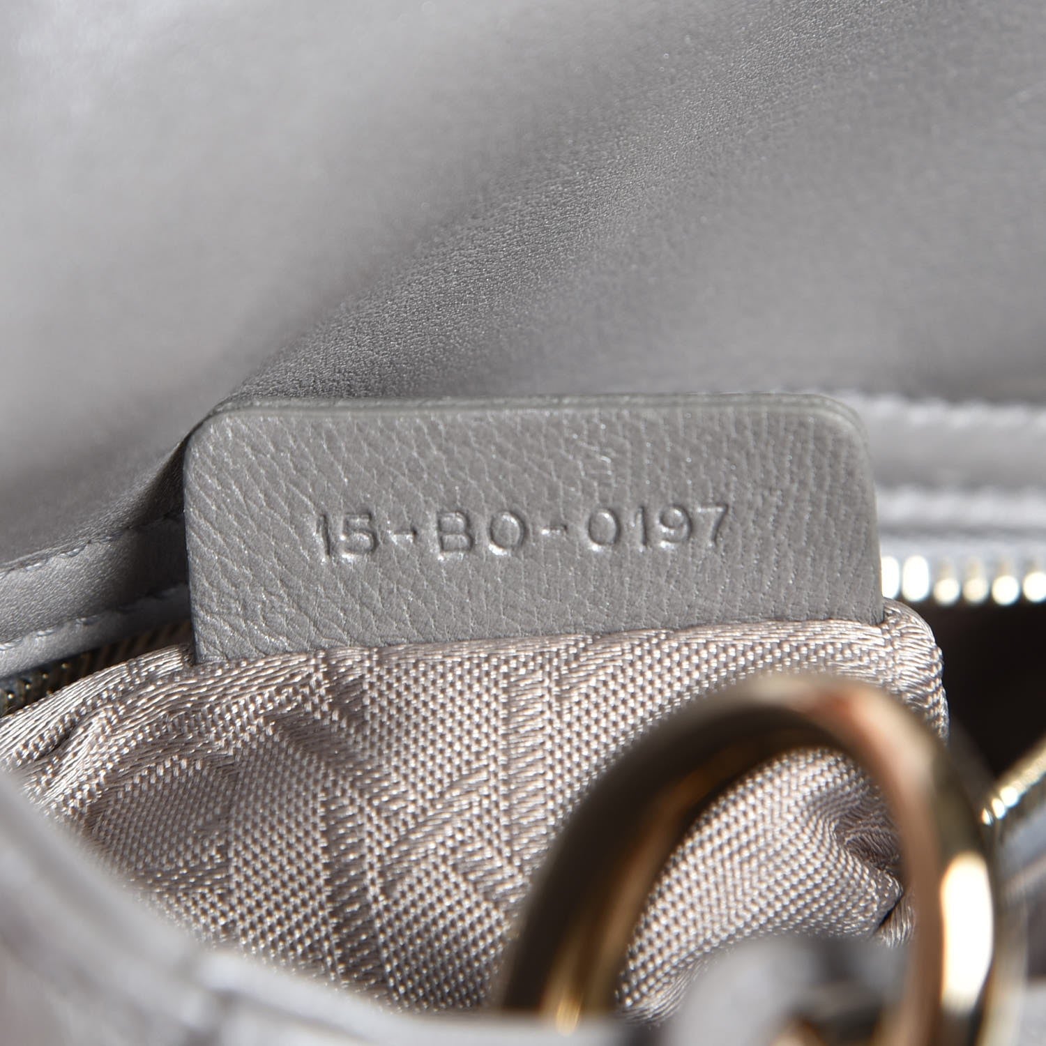 Christian Dior Metallic Lambskin Cannage Mini Lady Dior Grey 7 of 8