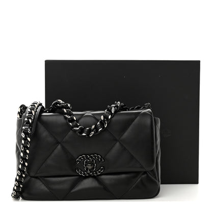 Chanel Lambskin Quilted Medium Chanel 19 Flap So Black 11 of 11