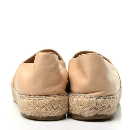 Chanel Lambskin CC Espadrilles 37 Beige Black 9 of 10
