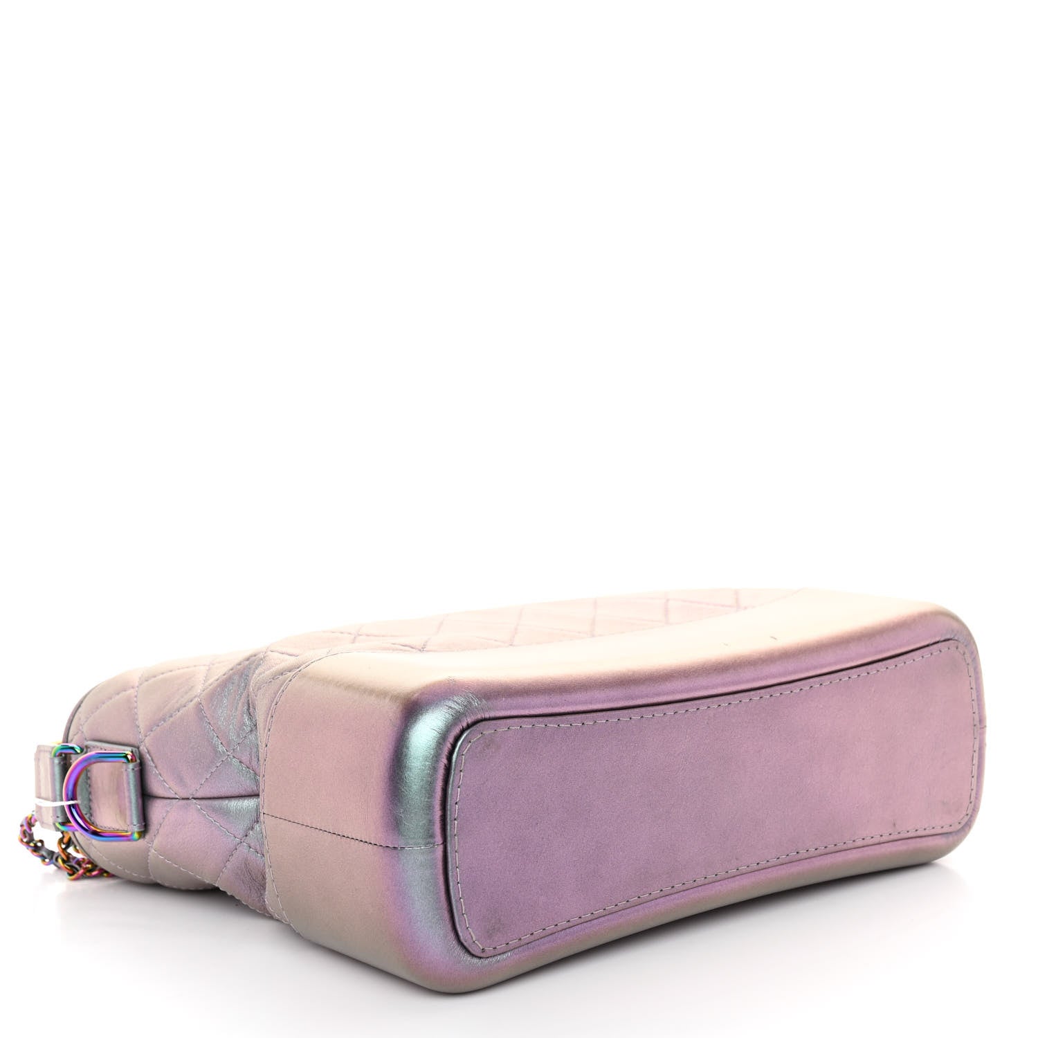 Chanel Iridescent Lambskin Calfskin Quilted Medium Gabrielle Hobo Light Purple 4 of 13