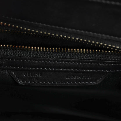 Celine Bullhide Calfskin Micro Bi-Color Luggage Black White 7 of 8