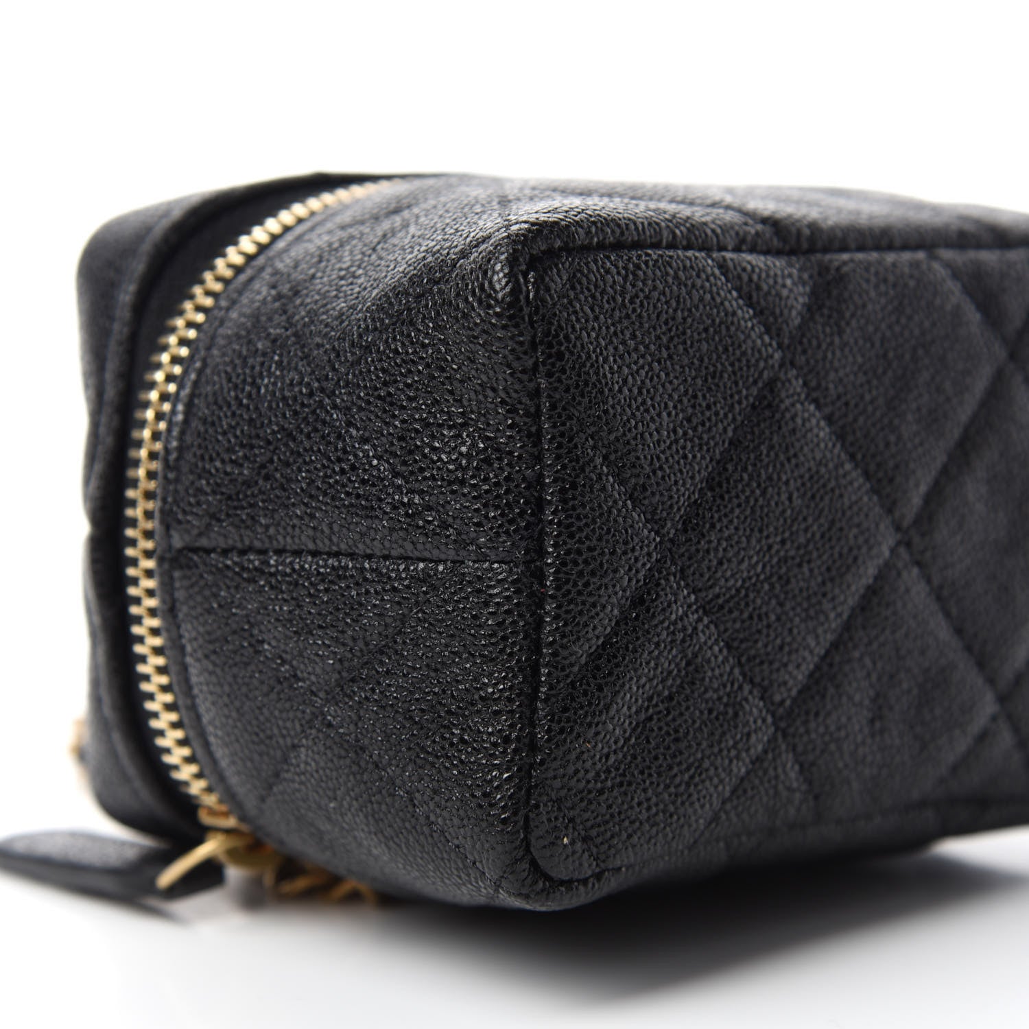 Chanel Caviar Quilted Mini Top Handle Vanity With Chain Black 6 of 11