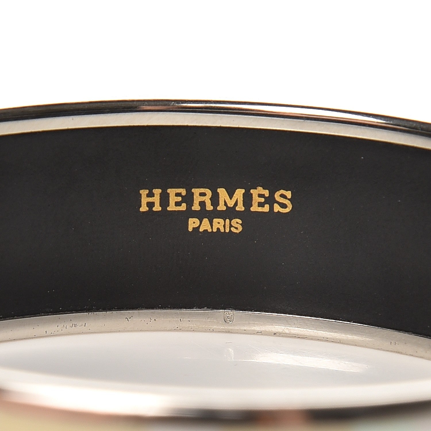 Hermes Enamel Printed Capitales Wide Bracelet 65 4 of 4