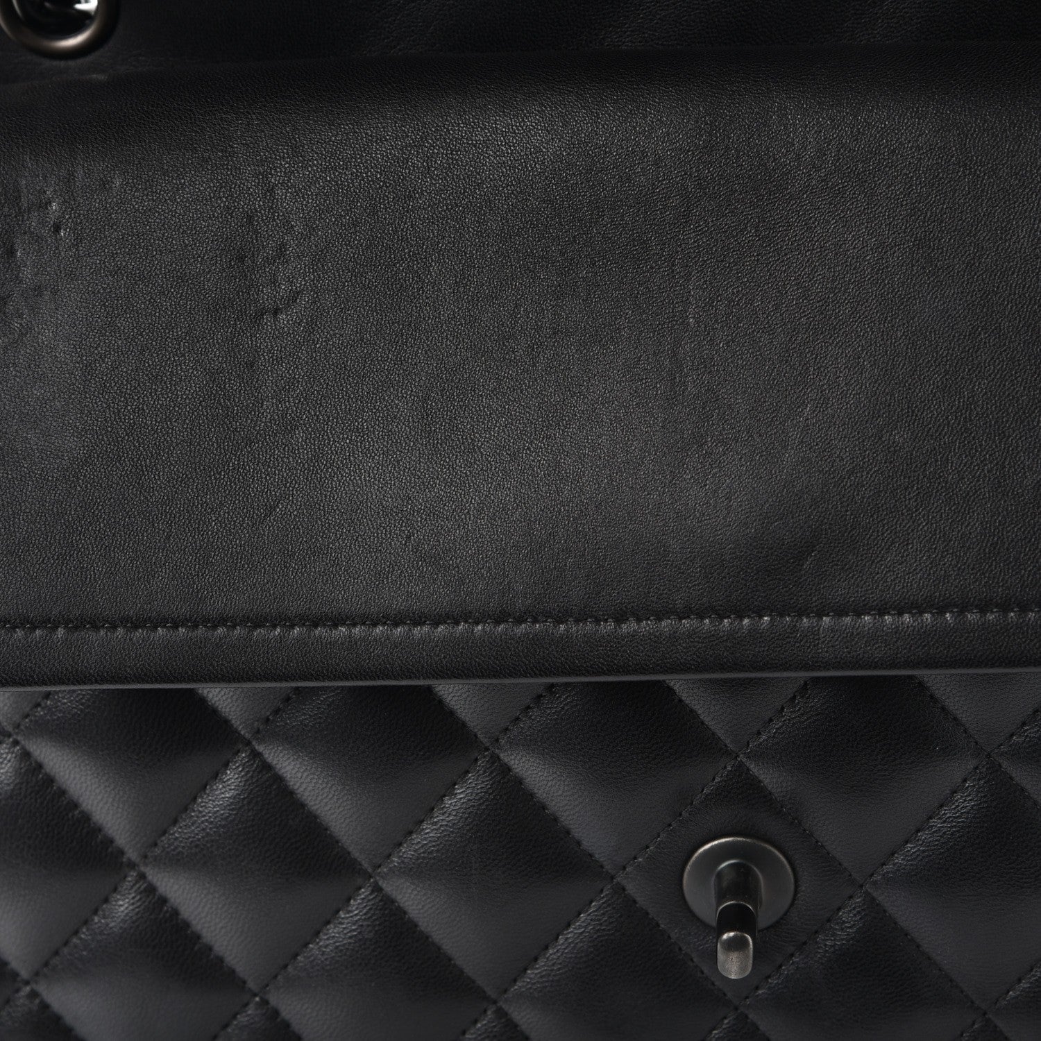 Chanel Lambskin Quilted Jumbo Double Flap So Black 16 of 16